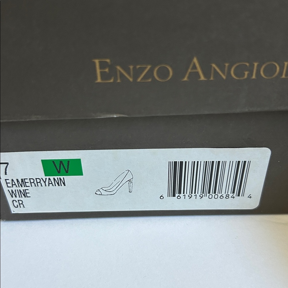 Enzo Angiolini Eamerryann Burgundy Peep-Toe Heels - Picture 7 of 7